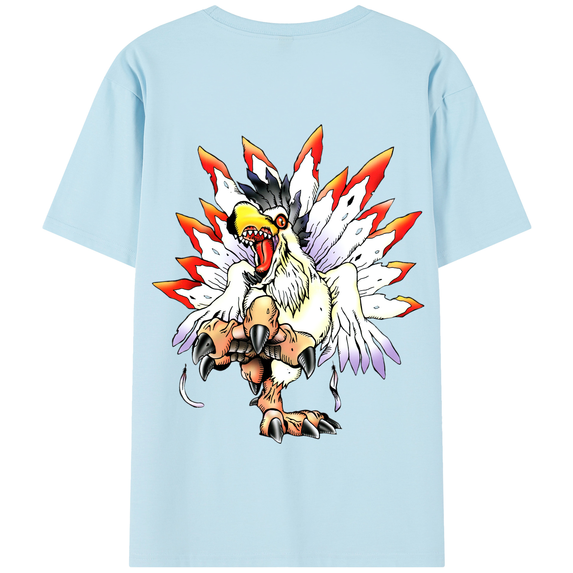 （画像用） Digimon デジタルモンスター/デジモン 綿100％半袖Tシャツ（背面プリント）